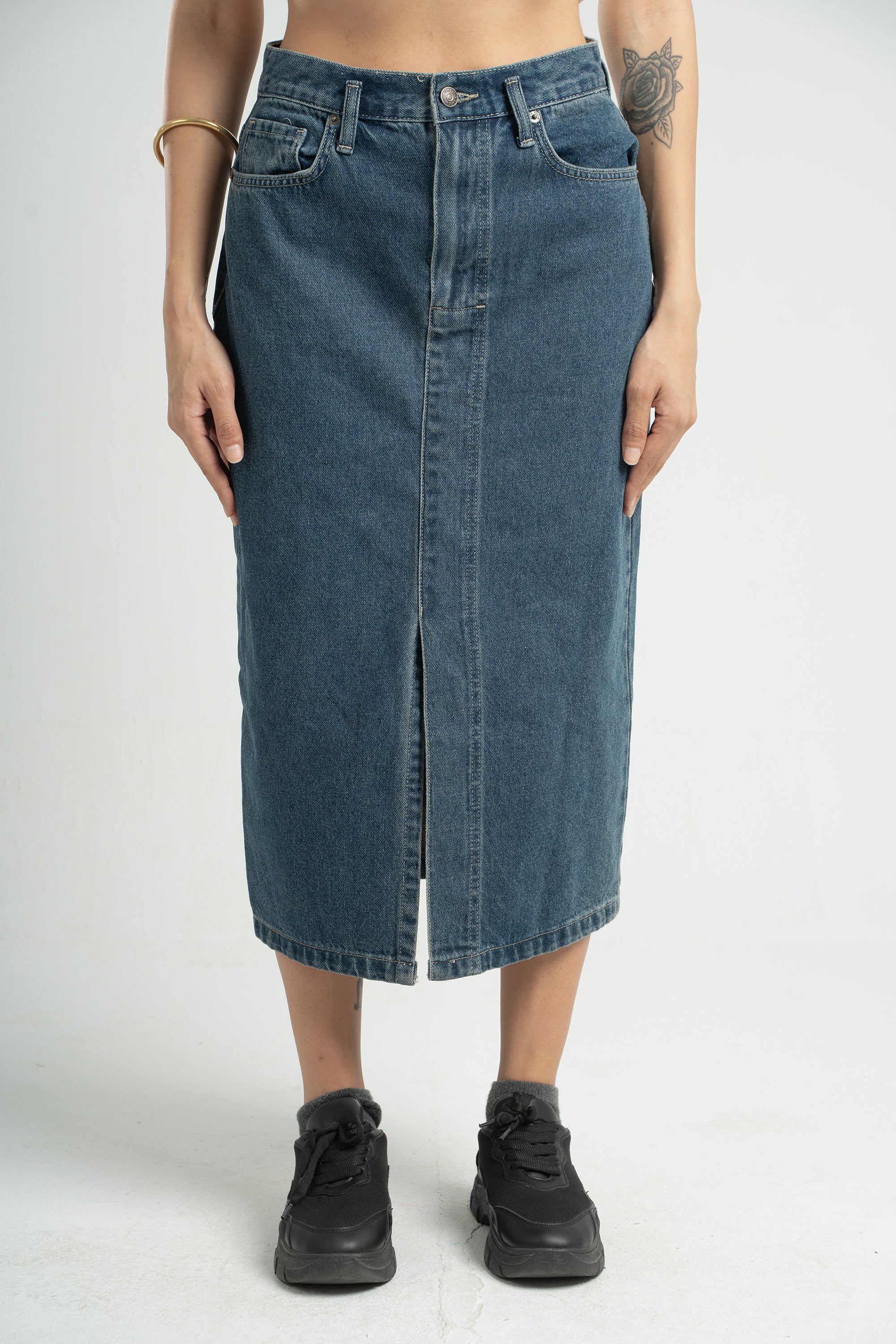 Fitted Denim Skirt